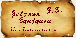 Željana Banjanin vizit kartica